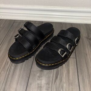 Doc Martens BLAIRE LEATHER SLIDE SANDALS